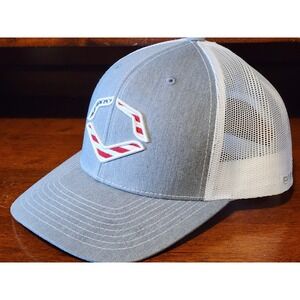 Evoshield Baseball Hat Gray  American Flag Logo Adjustable White Mesh Trucker